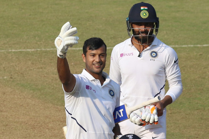 mayank agarwal hit double century