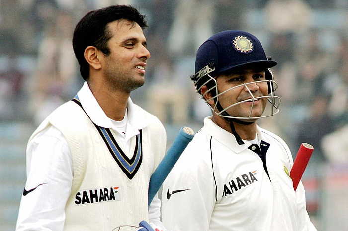 rahul dravid with virendra sehwag